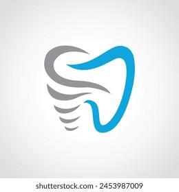 Dental Logo Design auf weißem Hintergrund.