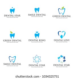 dental logo design set