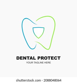 Dental logo design. Dental shield logo. Creative dental clinic logo suitable for health clinic symbol
