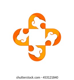 Dental Logo Design.  Stock vector for dentist clinic with abstract tooth.