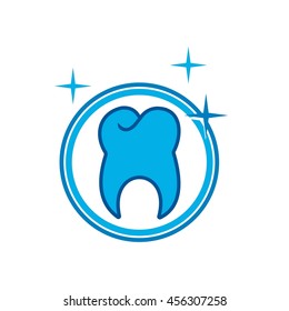Dental Logo Design.  Stock vector for dentist clinic with abstract tooth.