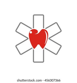 Dental Logo Design.  Stock vector for dentist clinic with abstract tooth.