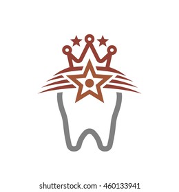 Dental Logo Design. Stock vector for dentist clinic with abstract tooth.