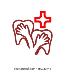 Dental Logo Design. Stock vector for dentist clinic with abstract tooth.