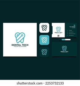 dental logo design with technology