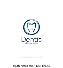 Dental logo design template. creative sign. Universal vector icon. - Vector