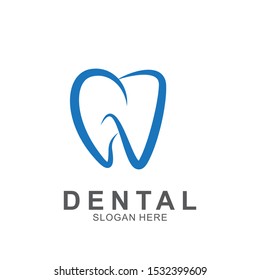 Dental Logo Design template. Icon tooth abstract modern.