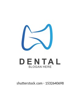 Dental Logo Design template. Icon tooth abstract modern.