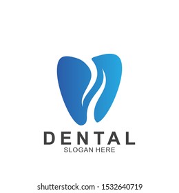 Dental Logo Design template. Icon tooth abstract modern.