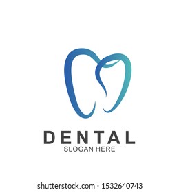 Dental Logo Design template. Icon tooth abstract modern.