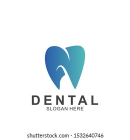Dental Logo Design template. Icon tooth abstract modern.