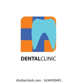 Dental Logo Design template. Icon tooth abstract modern