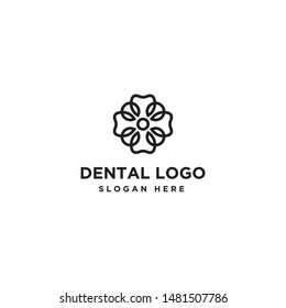 Dental logo design template,  vector