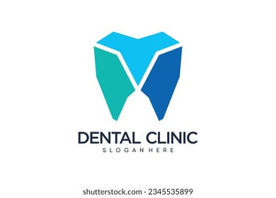 Dental logo design template vector illustration with creative idea
