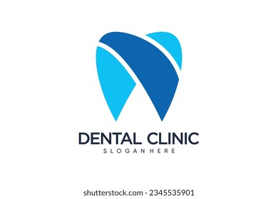 Dental logo design template vector illustration with creative idea