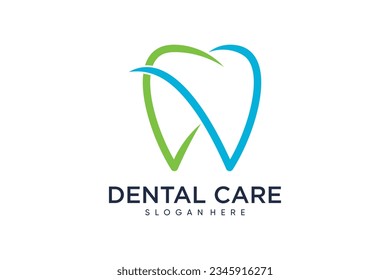 Dental logo design template vector illustration with creative idea