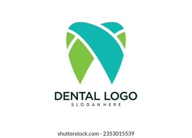 Plantilla de diseño de logotipo dental ilustración vectorial con idea creativa