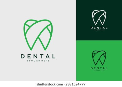 Dental logo design template vector illustration with creative idea