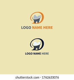 Templo de diseño de logotipo dental, diseño dental