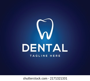 Dental logo design, Dental tooth dentist logo.