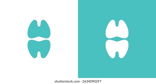 A dental logo design with a unique and fun letter H initial
