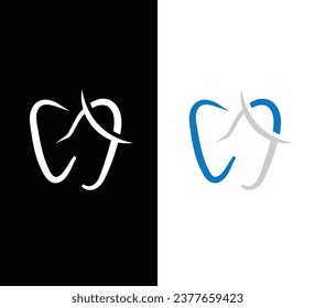 Dental Logo Design. Usable for Business Logos. Flat Vector Logo Design Template