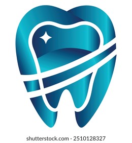 Ilustração de arte vetorial de design de logotipo dentário