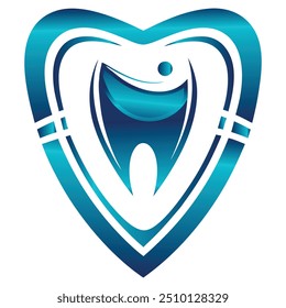 Ilustração de arte vetorial de design de logotipo dentário