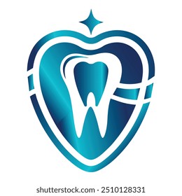 Ilustração de arte vetorial de design de logotipo dentário