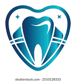 Ilustração de arte vetorial de design de logotipo dentário