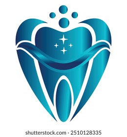 Ilustração de arte vetorial de design de logotipo dentário