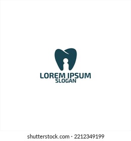 Vector de diseño de logotipo dental, logotipo de dentista y logotipo simple