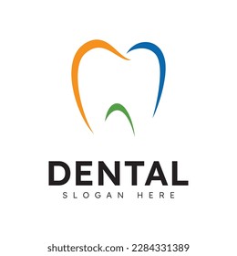 Dental logo design vector illustration