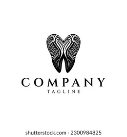 Dental logo design vector illustration