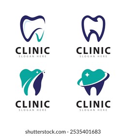 Dental logo design vector illustration