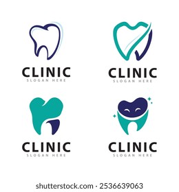 Dental logo design vector illustration