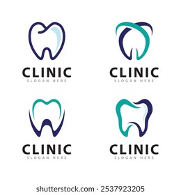 Dental logo design vector illustration