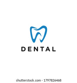 dental logo design vector silhouette illustration