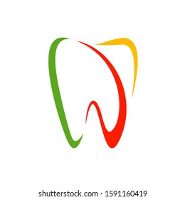 Dental Logo Design Vector Template. Creative Dentist Icon Concept. Icon Symbol