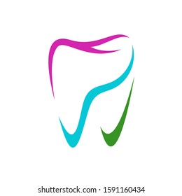 Dental Logo Design Vector Template. Creative Dentist Icon Concept. Icon Symbol
