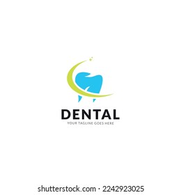Dental logo design vector template.