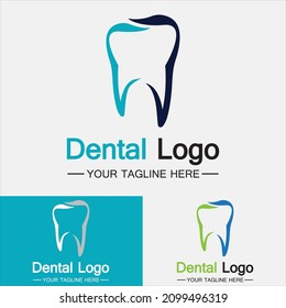 Dental Logo Design vector template.Creative Dentist Logo. Dental Clinic Vector Logo.