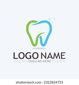 Dental Logo Design vector template.Creative Dentist Logo. Dental Clinic Vector Logo.