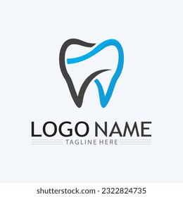 Dental Logo Design vector template.Creative Dentist Logo. Dental Clinic Vector Logo.