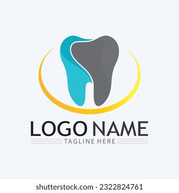 Dental Logo Design vector template.Creative Dentist Logo. Dental Clinic Vector Logo.