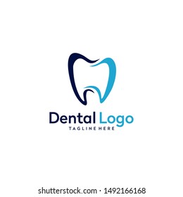 Dental Logo Design.Creative Dentist Logo. Dental Clinic Creative Company Vector Logo.