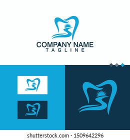 Dental Logo Design.Creative Dentist Logo. Dental Clinic Creative Company Vector Logo. tooth and business card design template for dental clinic.