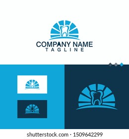 Dental Logo Design.Creative Dentist Logo. Dental Clinic Creative Company Vector Logo. tooth and business card design template for dental clinic.