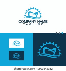 Dental Logo Design.Creative Dentist Logo. Dental Clinic Creative Company Vector Logo. tooth and business card design template for dental clinic.