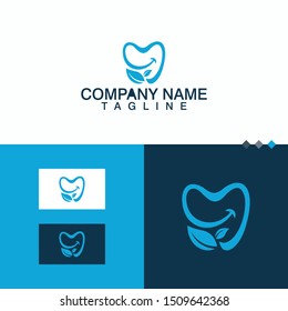 Dental Logo Design.Creative Dentist Logo. Dental Clinic Creative Company Vector Logo. tooth and business card design template for dental clinic.